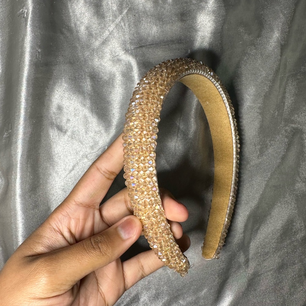 Rhinestone rose gold headband